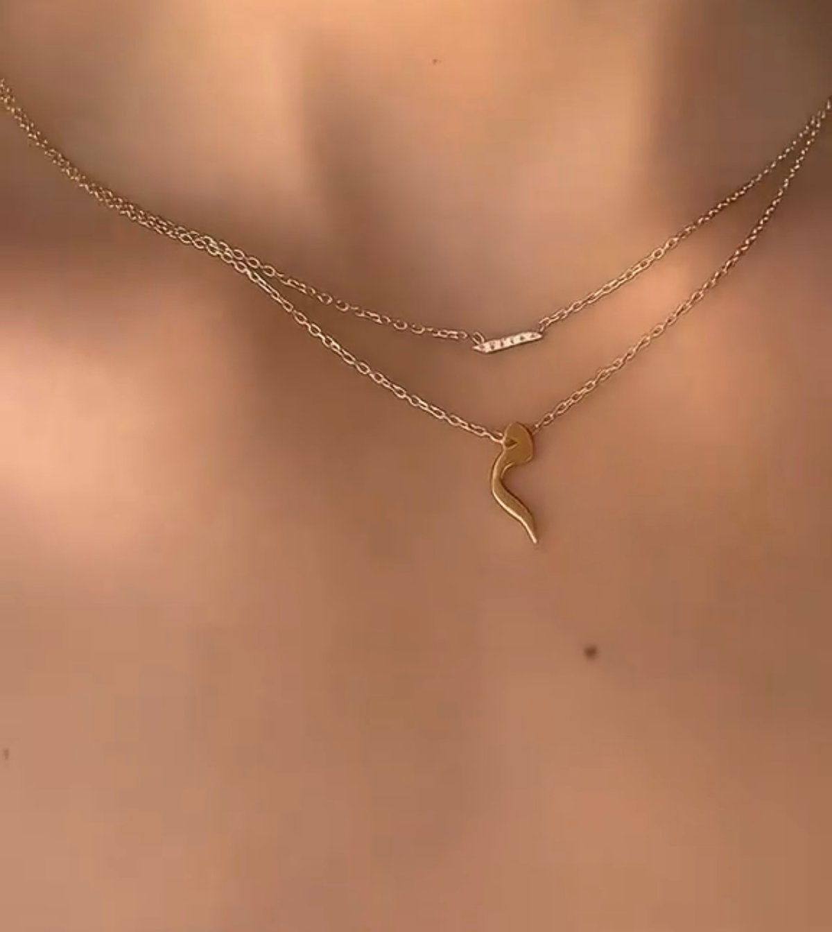 سلسال حرف ناعم مطلي ذهب